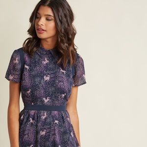 Modcloth Pony Print Dress, XS